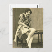 Risque frans foto briefkaart (Voorkant / Achterkant)