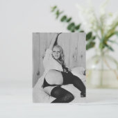 Risque  lingerie model briefkaart (Staand voorkant)