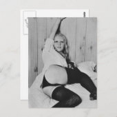 Risque  lingerie model briefkaart (Voorkant / Achterkant)