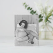 Risqué  lingerie model briefkaart (Staand voorkant)