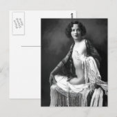 Risque  meisje Franse foto Briefkaart (Voorkant / Achterkant)