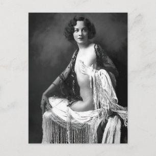 Risque  meisje Franse foto Briefkaart