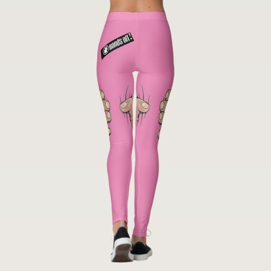Risque Pink Prude Humor Funny Leggings (Achterkant)