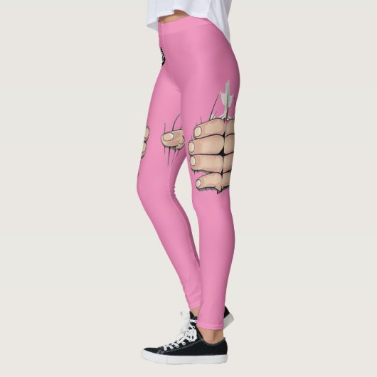 Risque Pink Prude Humor Funny Leggings (Links)