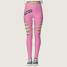 Risque Pink Prude Humor Funny Leggings