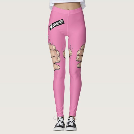 Risque Roze Preutse Humor Funny Leggings (Voorkant)