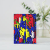 Risse im Blau, abstrakt Briefkaart (Staand voorkant)