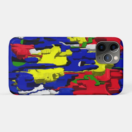 Risse im Blau, abstrakt Case-Mate iPhone Case (Achterkant (horizontaal))