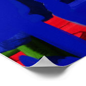 Risse im Blau, abstrakt Poster (Hoek)