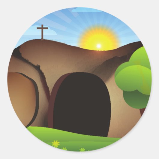 rist tomb ronde sticker (Voorkant)