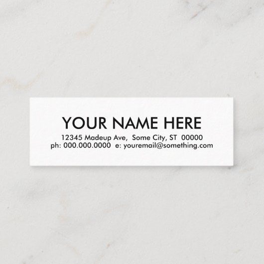 ristorante. mini visitekaartje (Achterkant)