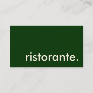 ristorante. visitekaartje
