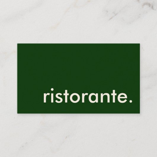 ristorante. visitekaartje (Voorkant)