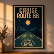 Rit langs de oude Route 66 Desertsnelweg middernac