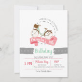 Rit op over fiets verjaardag uitnodiging | Munt (Voorkant)