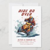 Rit op Over Snowboarden Verjaardagsfeestje Kaart (Voorkant)