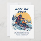 Rit op Over Snowboarden Verjaardagsfeestje Kaart (Voorkant)