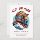 Rit op Over Snowboarden Verjaardagsfeestje Kaart (Voorkant)