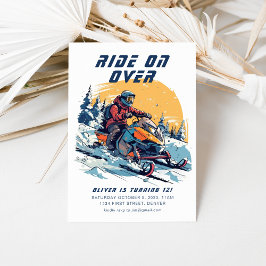 Rit op Over Snowboarden Verjaardagsfeestje Kaart