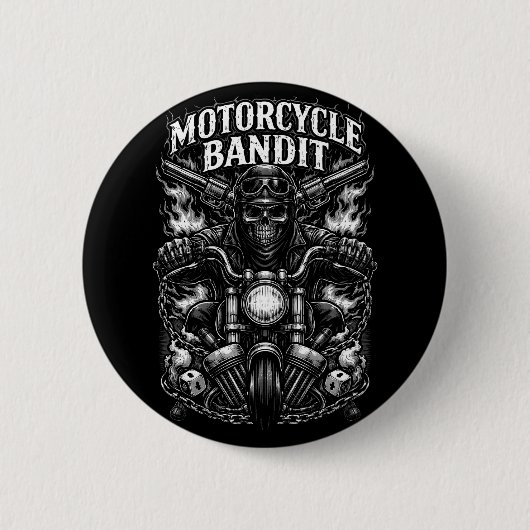 Rit van de ijzeren bandiet ronde button 5,7 cm (Voorkant)