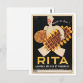 Rita Biscuits Vintage Ad Briefkaart (Voorkant / Achterkant)