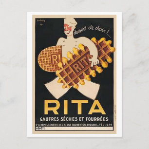 Rita Biscuits Vintage Ad Briefkaart
