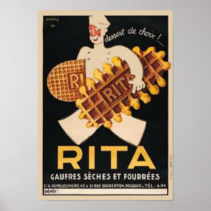 Rita Biscuits Vintage Ad Poster
