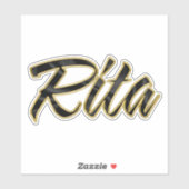 Rita black gold Lettering Aufkleber Sticker (Vel)