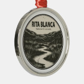 Rita Blanca National Grasslands Stream Metalen Ornament (Rechts)