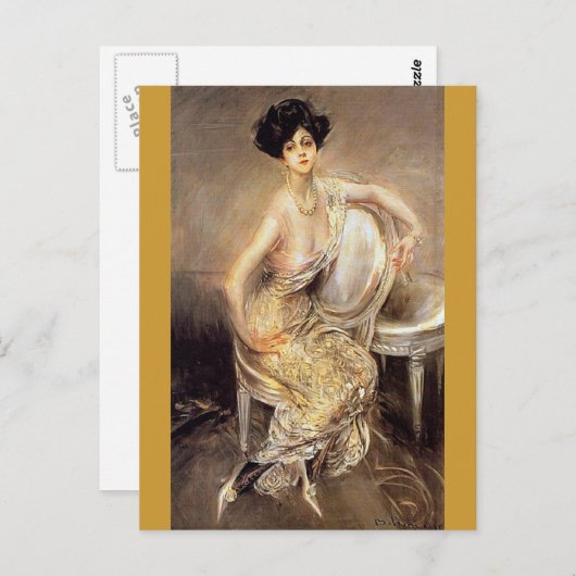 Rita de Acosta Leydig - Boldini Briefkaart (Voorkant / Achterkant)