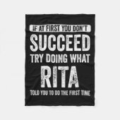 Rita If At First You Dont Succeed Try Doing What  Fleece Deken (Voorkant)