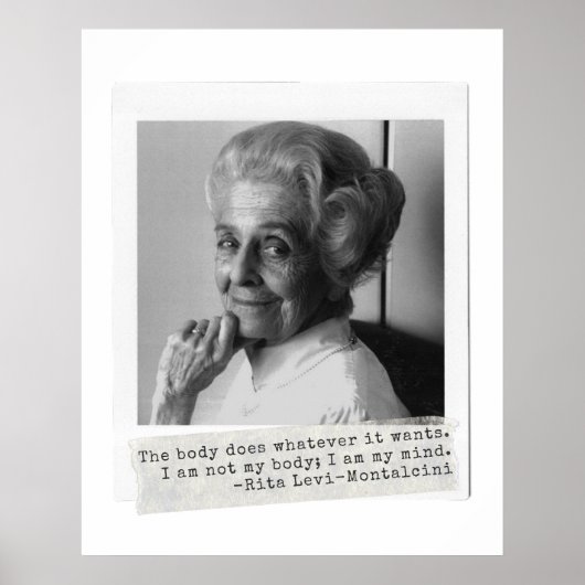 Rita Levi-Montalcini Citaat Vrouwen in de wetensch Poster (Voorkant)