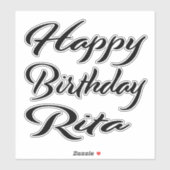 Rita Name Vorname black Sticker Geburtstag (Vel)