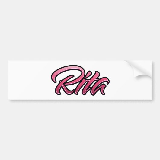 Rita roze Aufkleber-Sticker Bumpersticker (Voorkant)