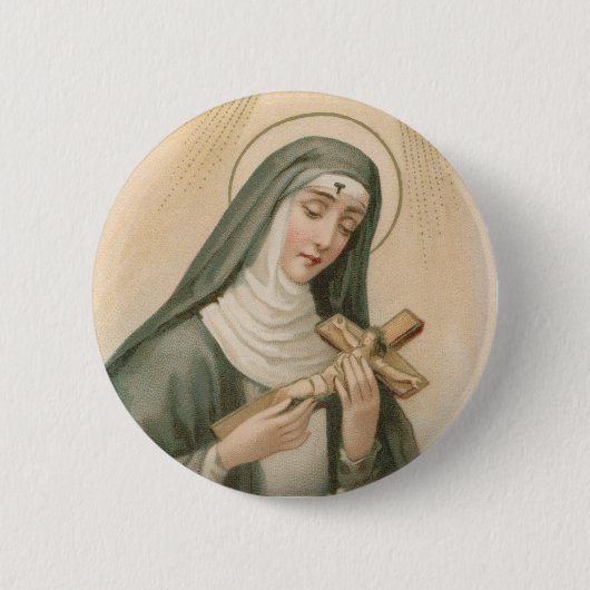 Rita van Cascia (M 015) Ronde Ronde Button 5,7 Cm (Voorkant)