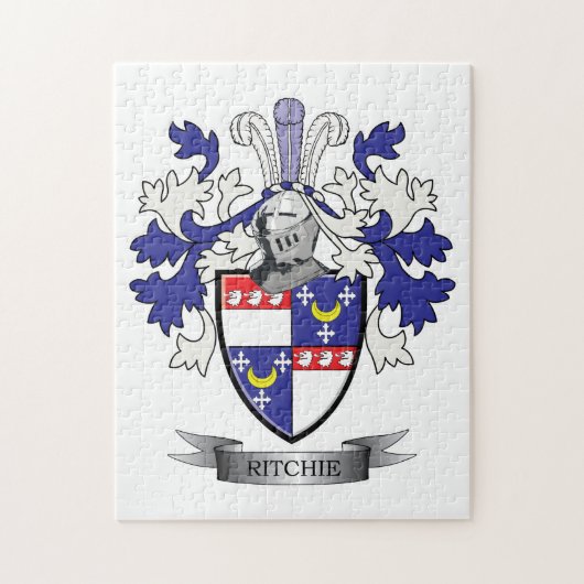 Ritchie Family Crest Coat of Arms Legpuzzel (Verticaal)