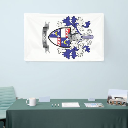Ritchie Family Crest Coat of Arms Spandoek (Beurs)