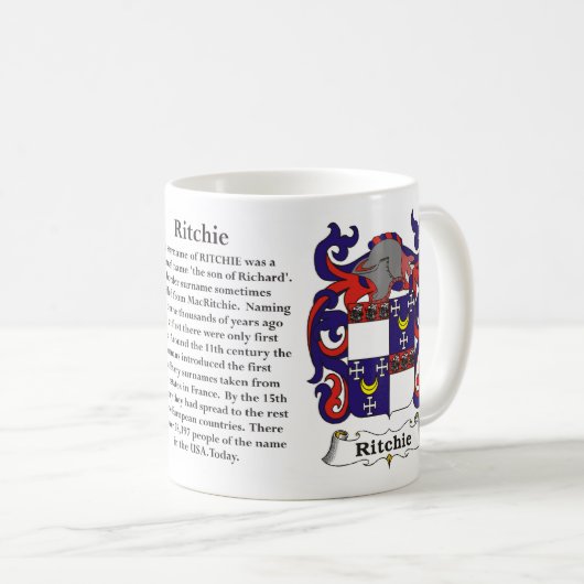 Ritchie - gezinskabel van de mok van wapens (Voorkant rechts)
