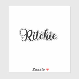 Ritchie Naam - Handgeschreven kalligrafie Sticker