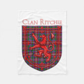 Ritchie Tartan Scottish Plaid Lion Rampant Fleece Deken (Voorkant)