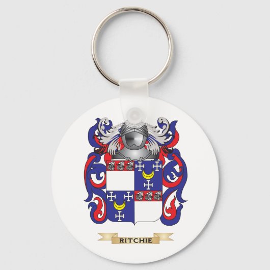 Ritchie-wapenschild (gezinscrest) sleutelhanger (Voorkant)
