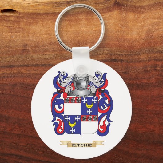 Ritchie-wapenschild (gezinscrest) sleutelhanger (Voorkant)
