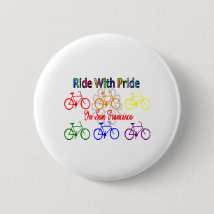 ritje met trots SF—Gay Lesbian fietser Ronde Button 5,7 Cm