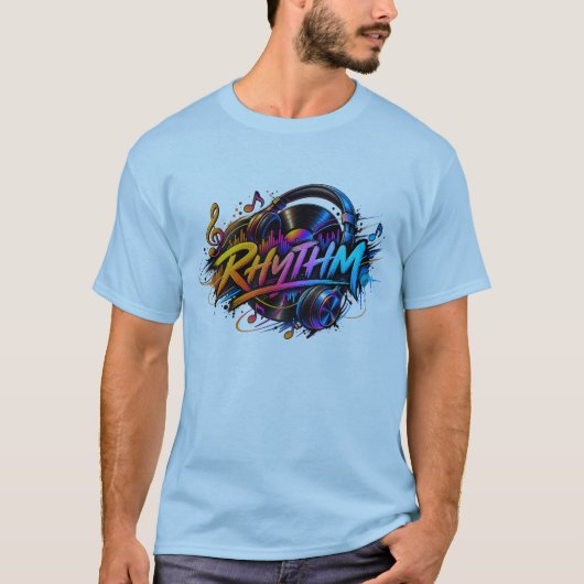 Ritme – Abstracte Geometrische Moderne Kunst T-shirt (Voorkant)