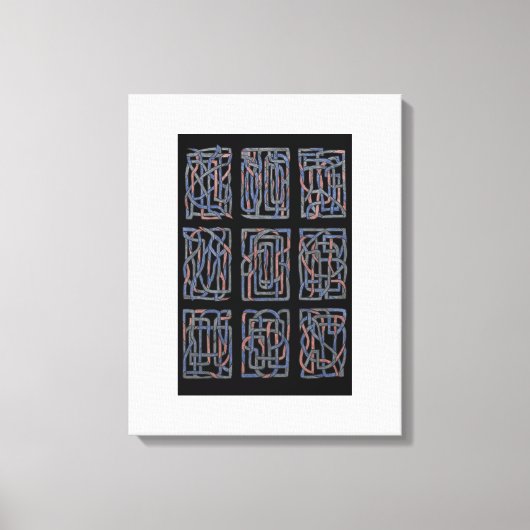 Ritme Abstracte Vlechting Canvasprint Canvas Afdruk (Voorkant)