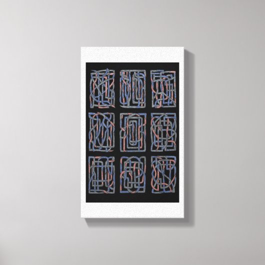 Ritme Abstracte Vlechting Canvasprint Canvas Afdruk (Voorkant)