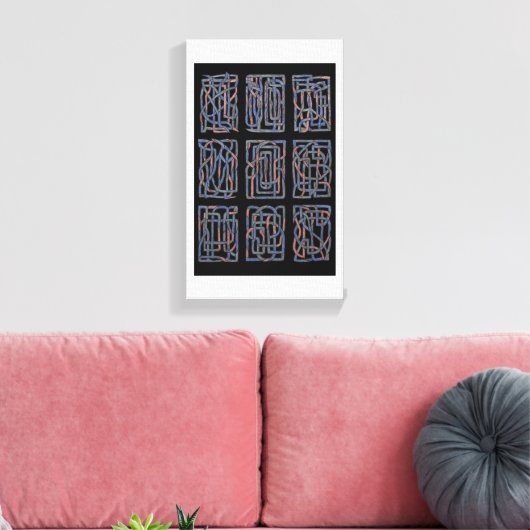 Ritme Abstracte Vlechting Canvasprint Canvas Afdruk (Insitu (Woonkamer))
