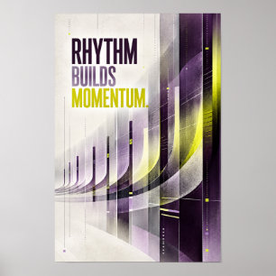 Ritme Bouwt Momentum Modern Motivatie Wandkunst Poster