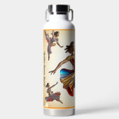 "Ritme en goud" Waterfles (Voorkant)