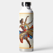 "Ritme en goud" Waterfles (Links)